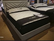 Gray Contemporary Queen Size Bed
